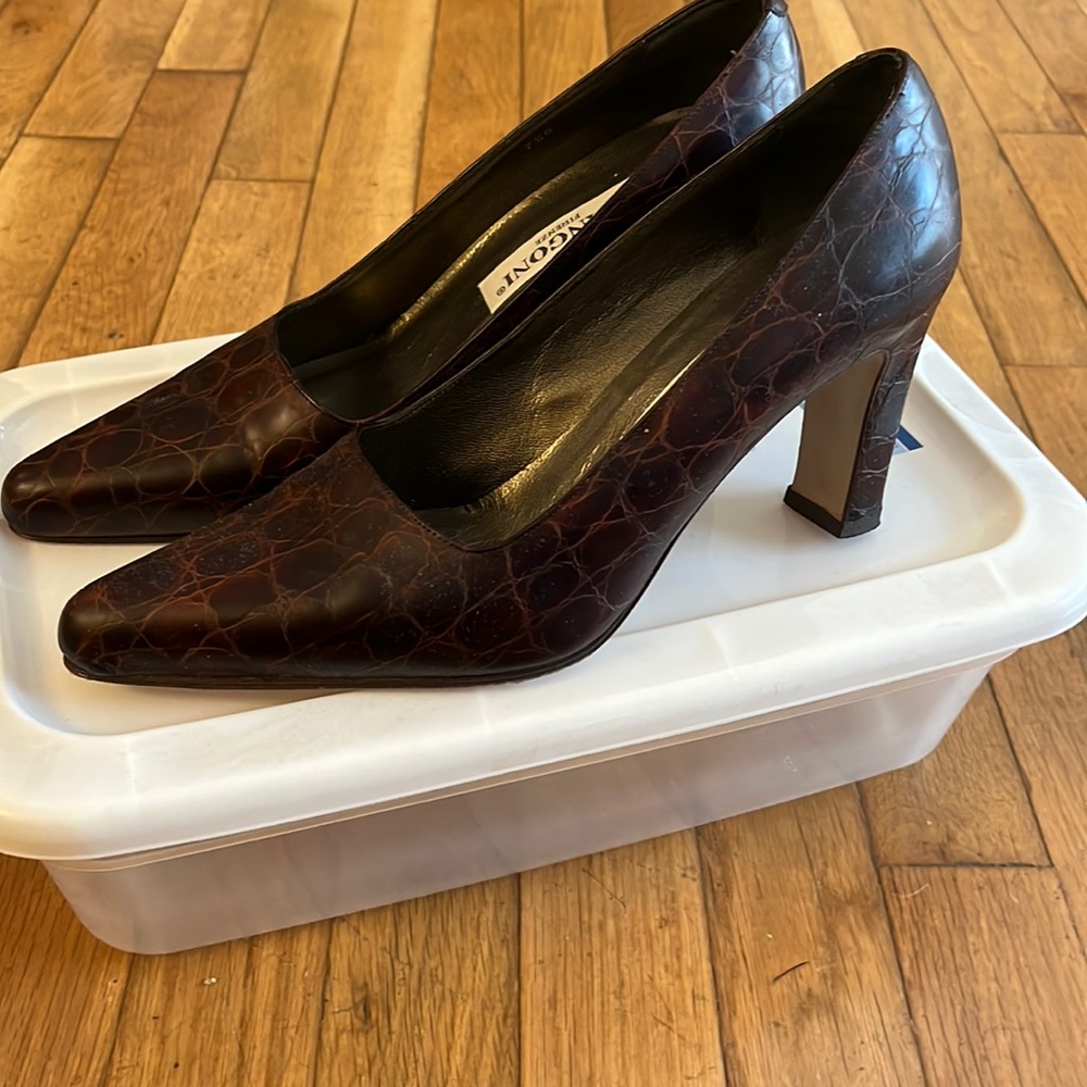 Brown Leather Heels
